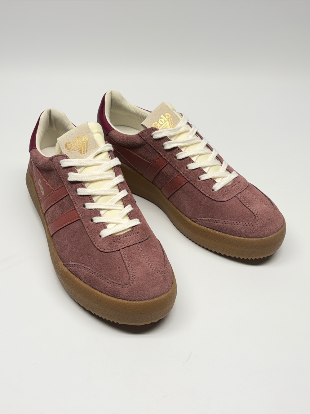 Gola Athena Suede Sneakers Women's 9.5 Dusty Rose Gum Sole NIB